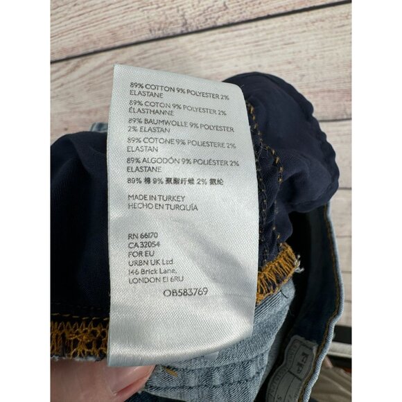 Free People Distressed Stretch Skinny Jeans Women's Size 27R Blue Medium Wash - Picture 10 of 10